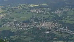 Cavalese seen from Cermis in August 2006