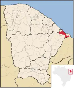 Location of Aracati