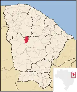 Location of Monsenhor Tabosa within Ceará