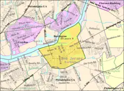 Census Bureau map of Burlington, New Jersey