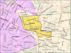 Census Bureau map of Marlton, New Jersey