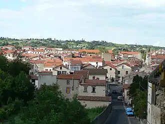 View of the centre of the village of Mozac