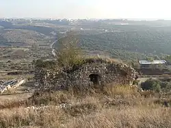 Backside of one of the two southeastern towers