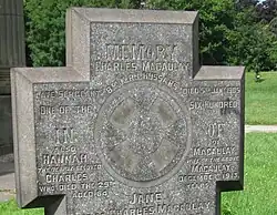 Grave of Charles Macaulay, former Sergeant 8th KRI Hussars "One of the Six Hundred" in Woodhouse Cemetery, Leeds