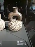 Cherimoya-shaped bottle made by the Cupisnique culture around 1000 to 700 BC on the coast of what is now Peru