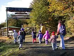Children entering Omora Ethnobotanical Park