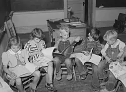 Image 16Children reading in Santa Clara, Utah, in 1940 (from Utah)