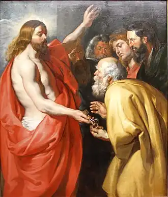 Peter Paul Rubens, Christ Giving the Keys to Saint Peter, c. 1612-1614