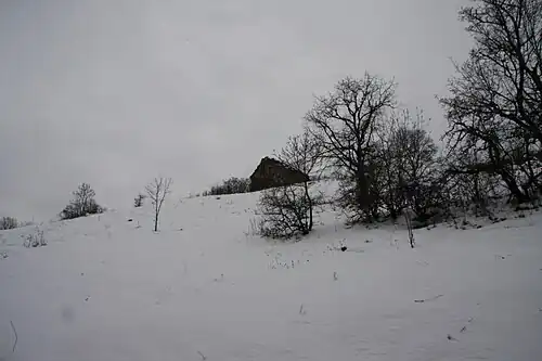 Scenery around Dzoravank Church in winter