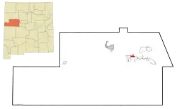 Location of North Acomita Village in New Mexico