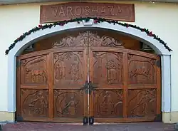 Gates of Town Hall in Cigánd
