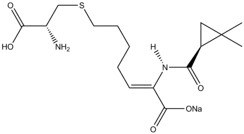 The natural product cilastatin, synthesized via a Simmons-Smith cyclopropanation.