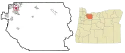 Location of Jennings Lodge, Oregon
