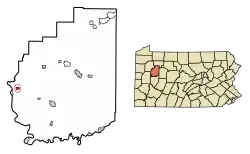 Location of St. Petersburg in Clarion County, Pennsylvania.
