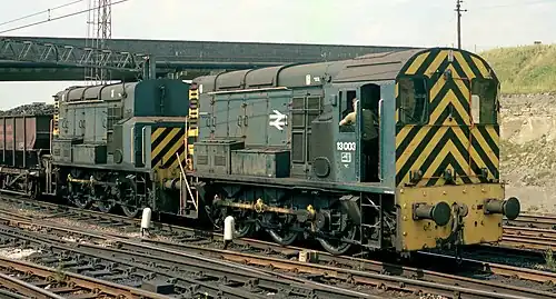 British Rail Class 13 diesel locomotive with a master A- and slave B-unit, the United Kingdom