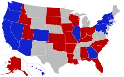 Class 3 US Senators by State & Party