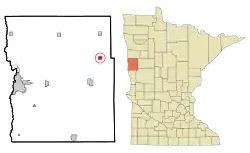 Location of Hitterdal, Minnesota