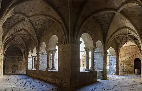 Cloister of Saint-Michel de Grandmont Priory (Languedoc-Roussillon, France)