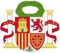 Proposal of 1868 with a Civic Crown as crest, Provisional Government term, led by Francisco Serrano (1868–1870)