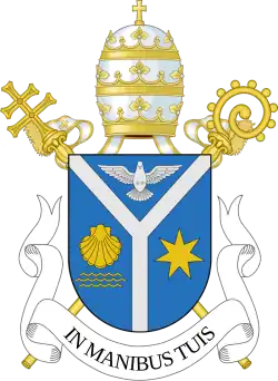 Coat of Arms of the Patriarch, prior to elevation to the rank of cardinal.