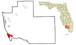Location in Collier County and the state of Florida