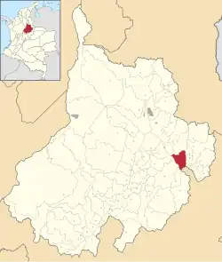 Location of the municipality and town of Molagavita in the Santander Department of Colombia.