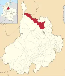 Location of Rionegro in Santander