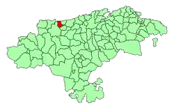 Location in Cantabria