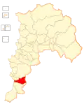 Map of the Cartagena commune in the Valparaíso Region
