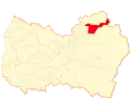 Map of the Codegua commune in the O'Higgins Region