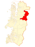 Location of the Coihaique commune in Los Aisén Region