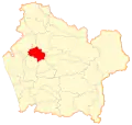 Map of Galvarino commune in Araucanía Region