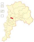 Location of the La Cruz commune in the Valparaíso Region