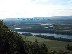Connecticut River Oxbow, photo taken from Skinner State Park on Mount Holyoke