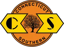 A circular orange logo. The words "Connecticut" and "Southern" are arranged on the top and bottom of the circle, with the letters "C" and "S" on the left and right sides of the circle. The Charter Oak, a Connecticut state icon, is depicted in the center of the logo.
