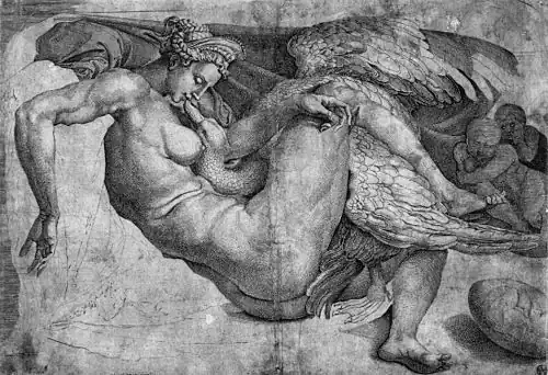 Drawing by Cornelis Bos after the lost original by Michelangelo. Between 1530 and 1550