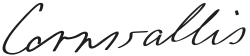 Signature of the Marquess Cornwallis