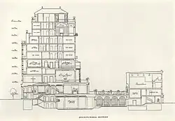 An architectural drawing of the Cosmopolitan Club, New York City, built 1932.