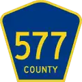 County Route 577 marker