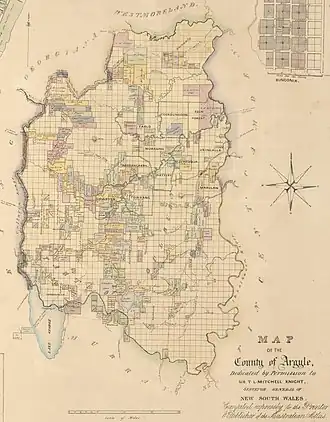 1840s map of the County of Argyle