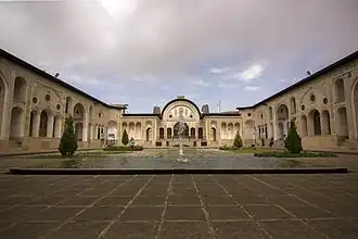 A view of the courtyard of the Tabātabāei House.