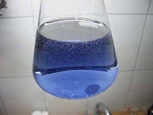 A dilute solution of "chromium peroxide"