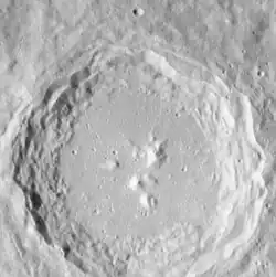 Unnamed crater on east rim