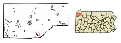 Location of Cochranton in Crawford County, Pennsylvania.