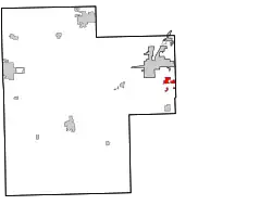 Location within Creek County, and the state of Oklahoma