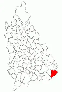 Location in Dâmbovița County