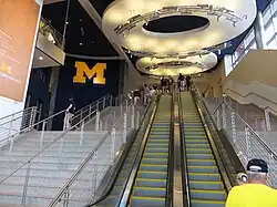 The interior of Crisler Center