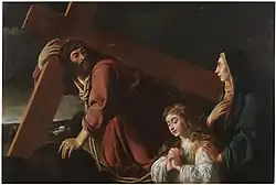 Christ carrying the Cross, contemplated by Mary and the Christian Soul, ca. 1630–1650. Oil on canvas, 124 x 185 cm, Madrid, Museo del Prado.[1]