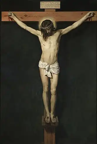 image of Jesus hanging on a cross, crucified