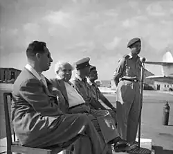 Opening ceremony of the new 117 Squadron "First Jet" on 17 June 1953 at Ramat David Airbase